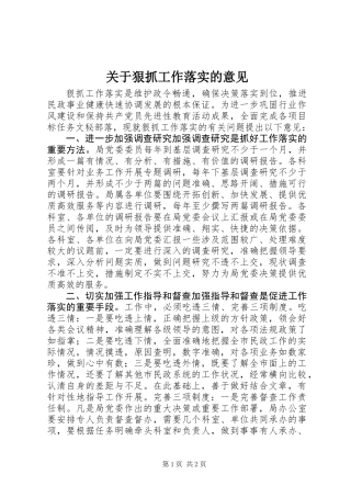 关于狠抓工作落实的意见 (2)
