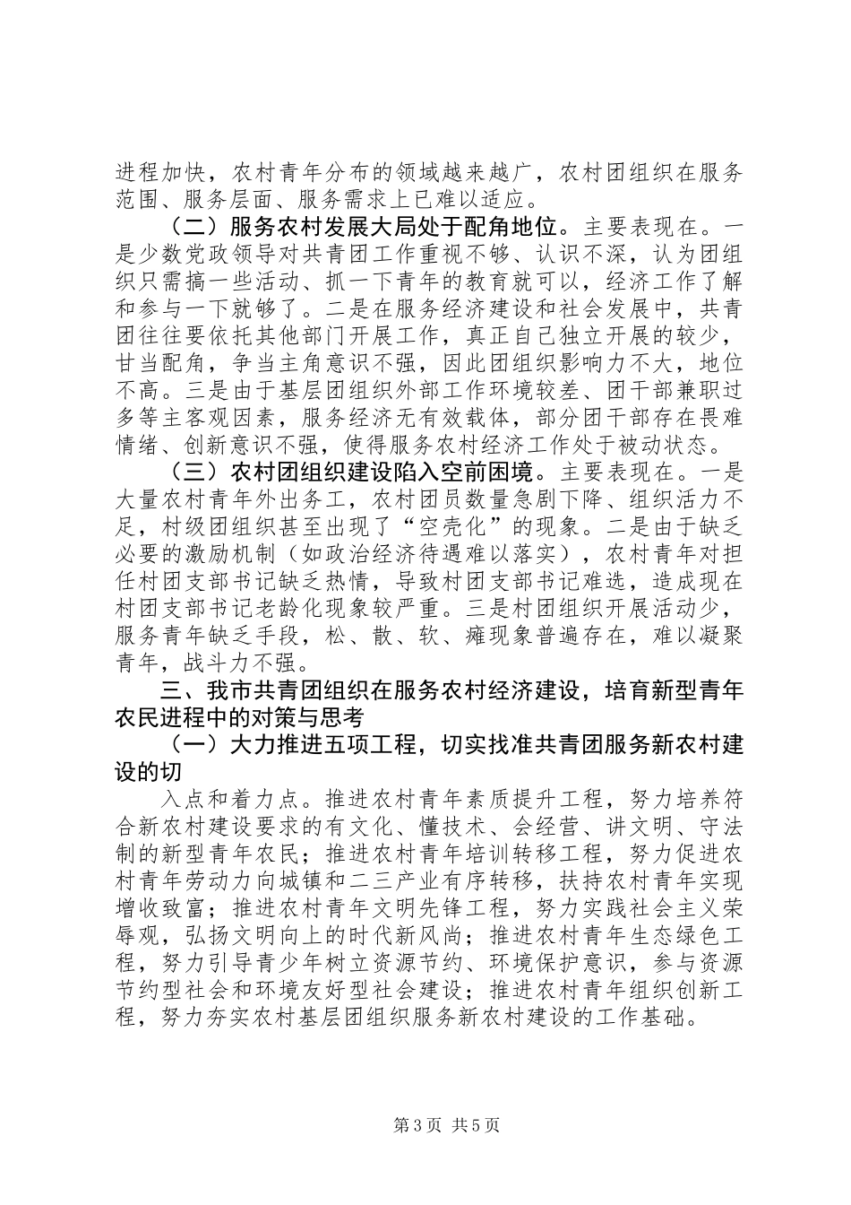 共青团服务社会主义新农村建设的实践与思考_第3页