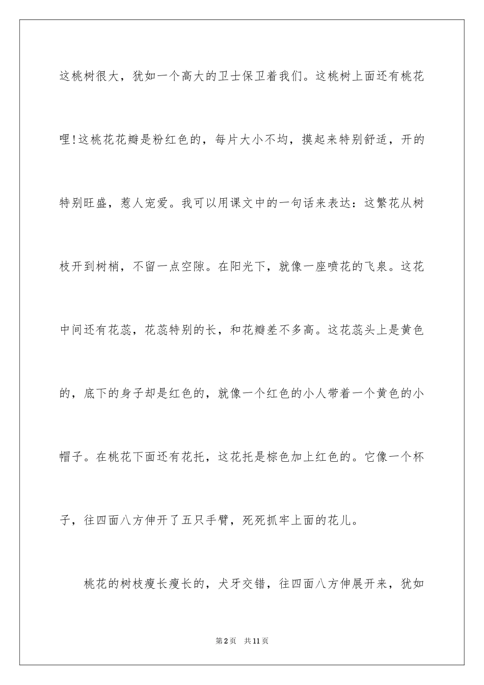 2024写桃花的作文_第2页