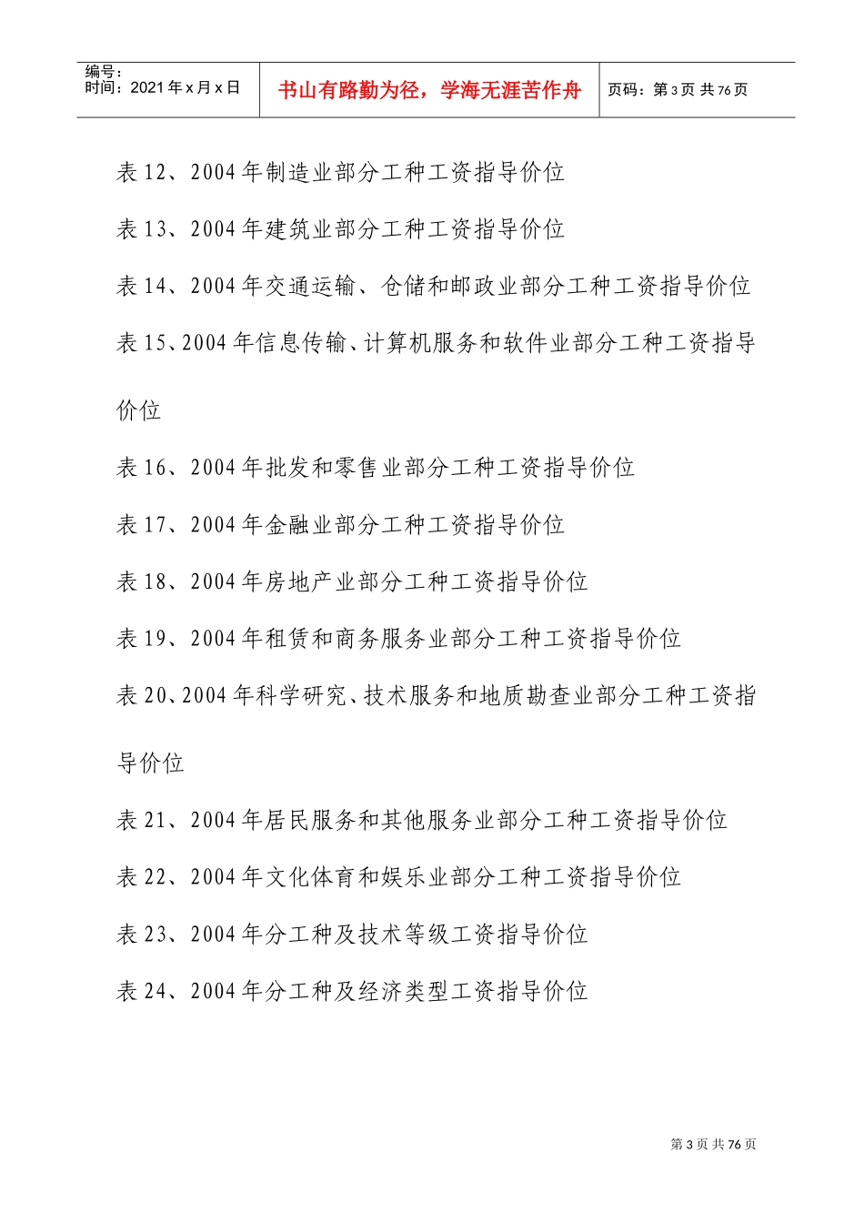 深圳市劳动力市场工资指导价位说明_第3页