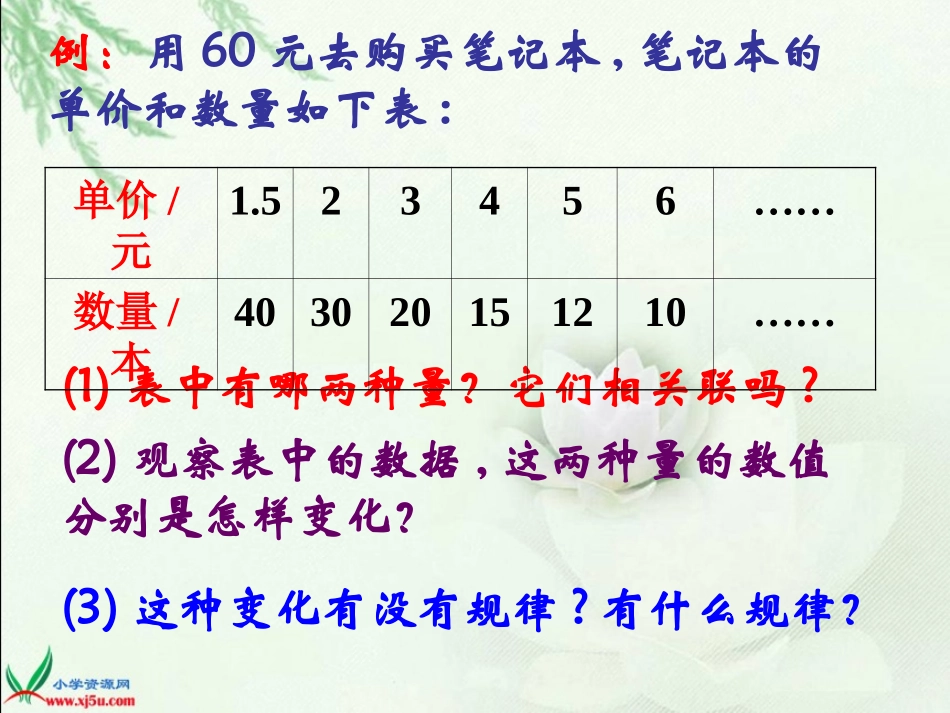（苏教版）六年级数学下册课件反比例的意义课本版例1_第3页