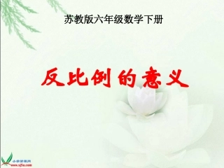 （苏教版）六年级数学下册课件反比例的意义课本版例1