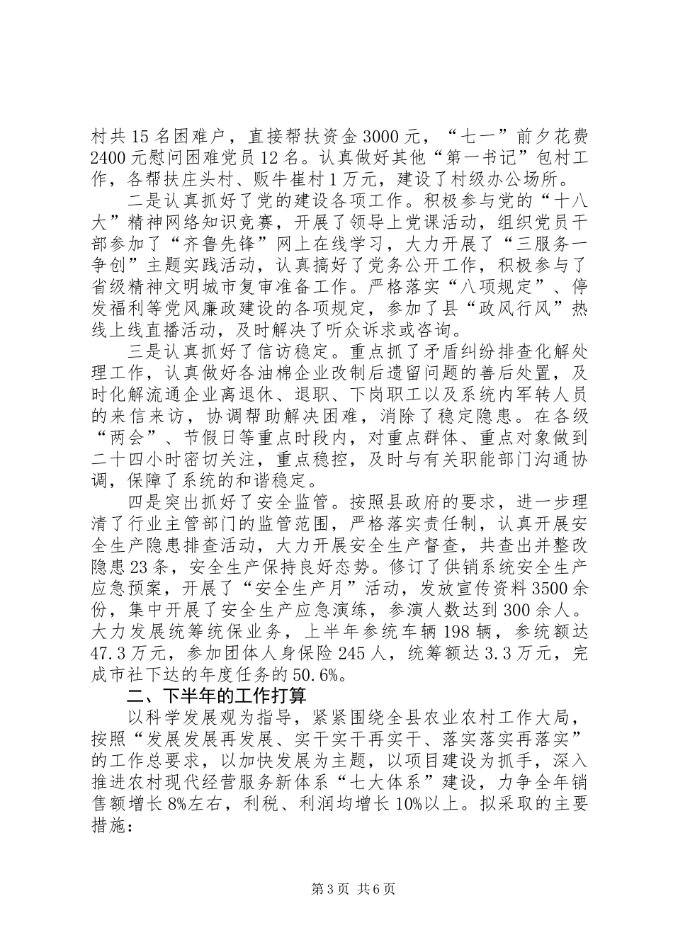 供销社上半年总结和下半年打算_第3页