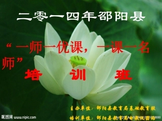 一师一优课，一课一名师培训王志林