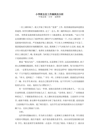 小学班主任工作案例及分析2009--2010下四（6）