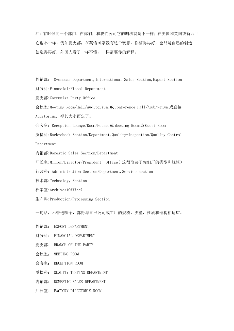 公司部门英文名称大全_第3页