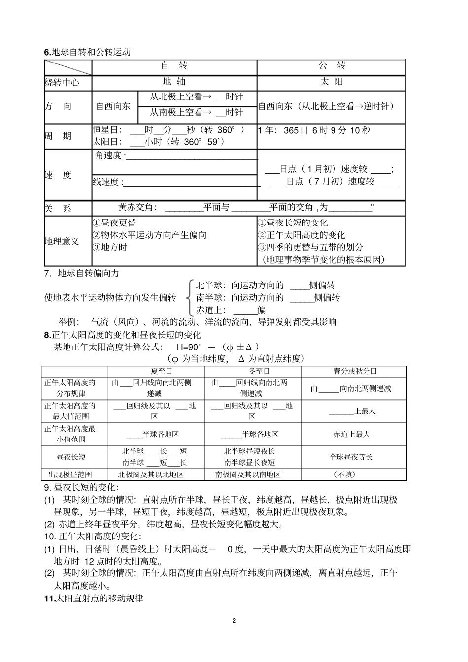 31地理学业水平考试提纲填空题要点_第2页