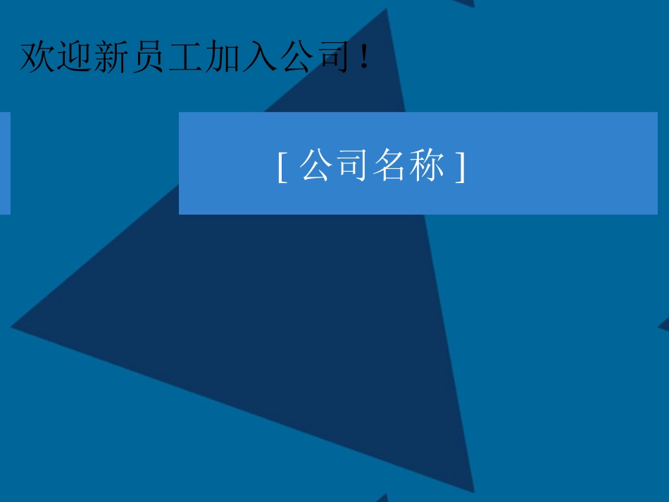 欢迎新员工加入公司!_第1页