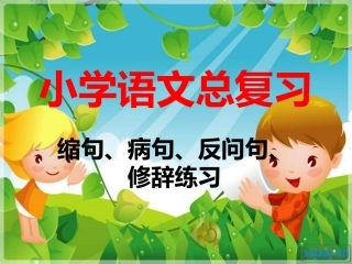 小学语文总复习缩句、病句、反问句、修辞练习