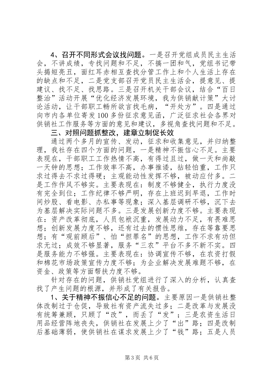 供销社“百日整治”工作总结_第3页