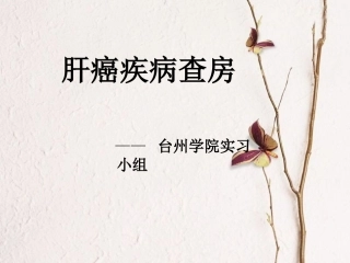 肝癌疾病查房新