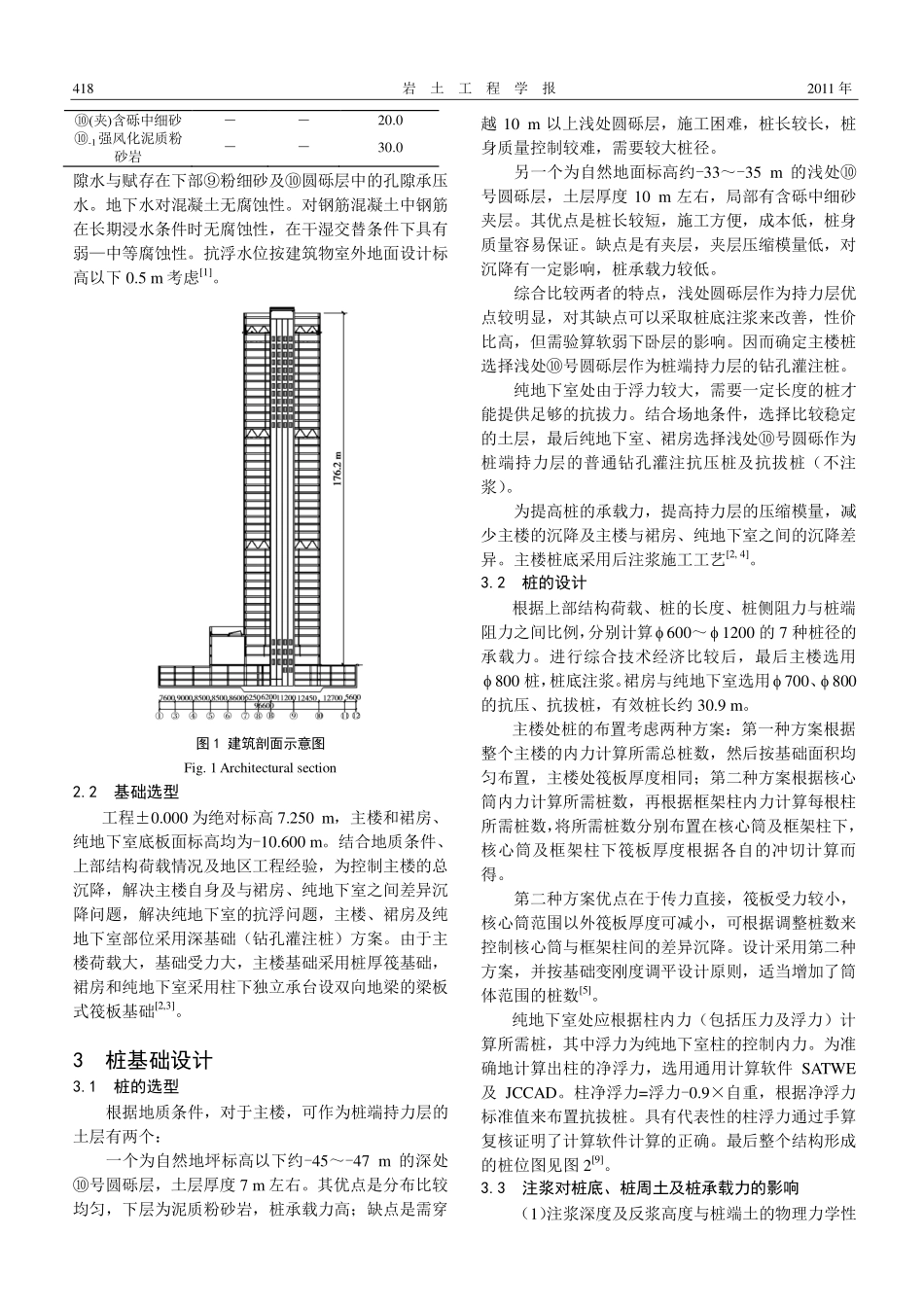 杭州某大厦桩基优化设计及分析_第2页