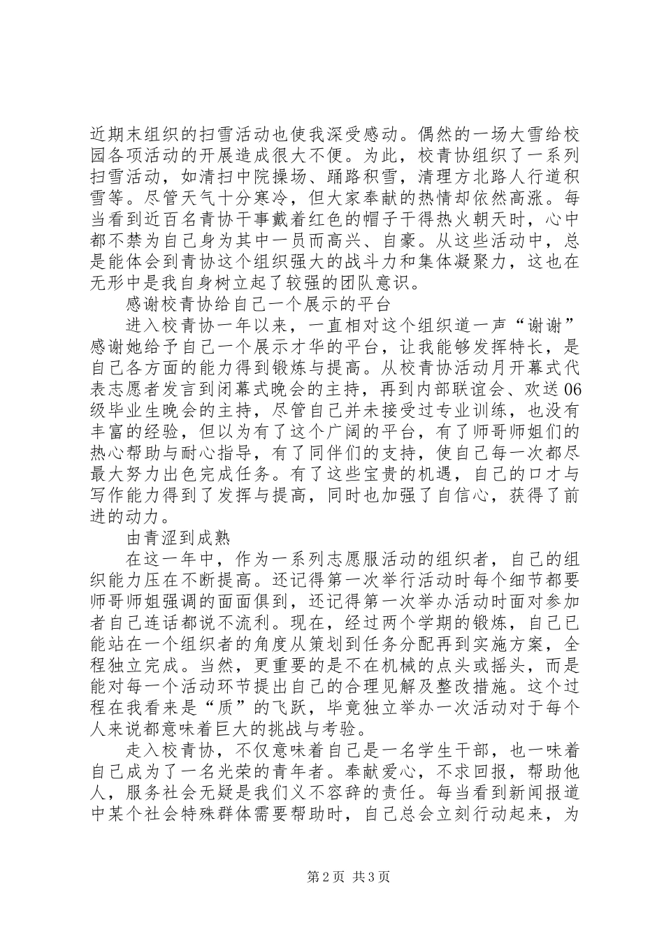 关于青年志愿者协会的工作总结_第2页