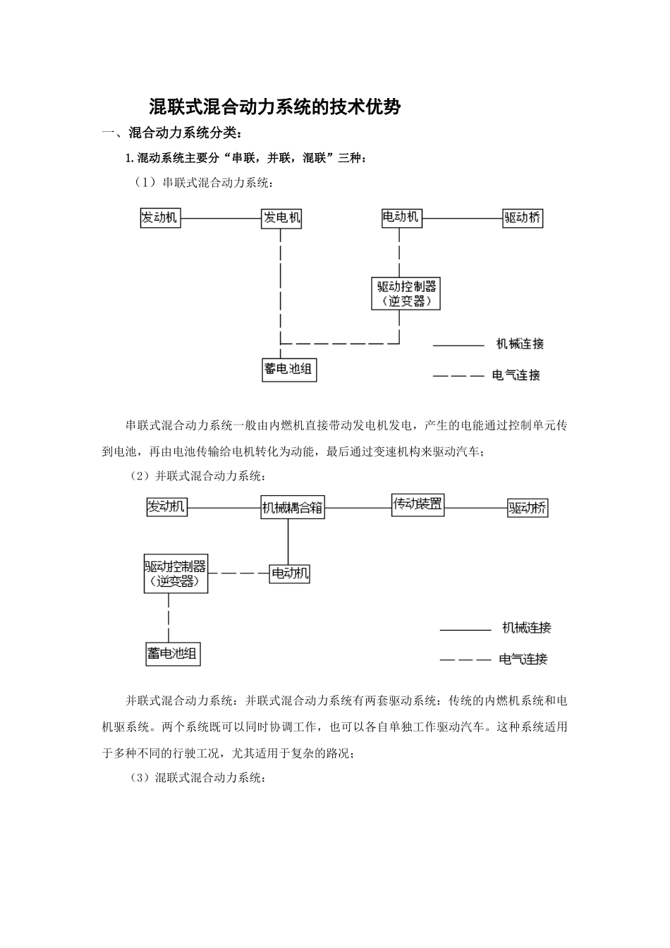 混联式混合动力系统的技术优势_第1页