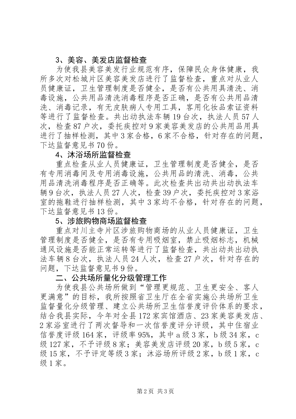 公共场所卫生监督检查工作总结_第2页