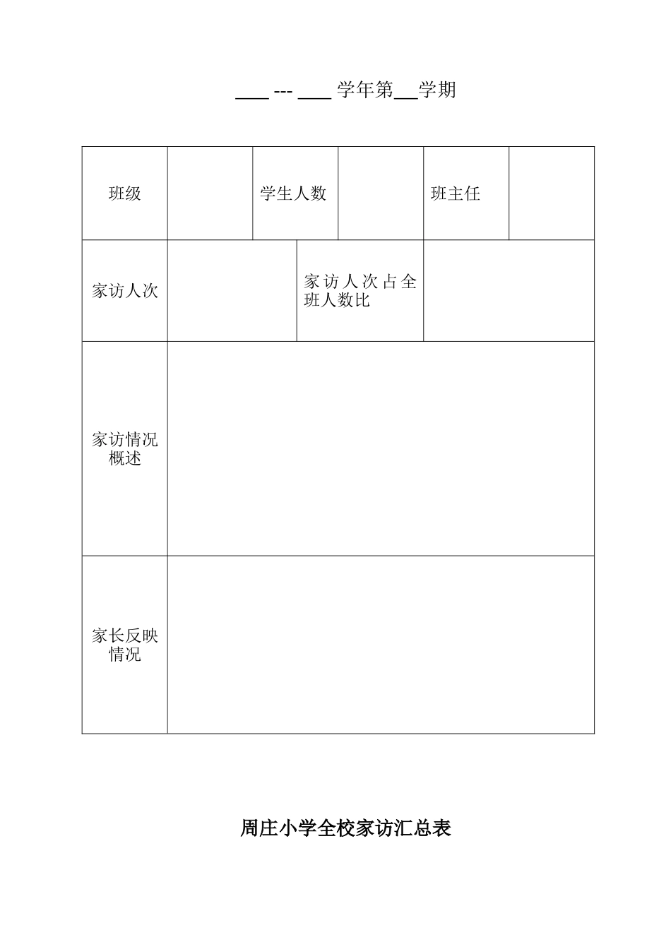 周庄小学家访记录表_第2页