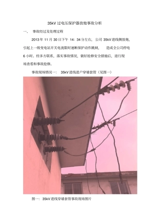 35kV过电压保护器放炮事故分析