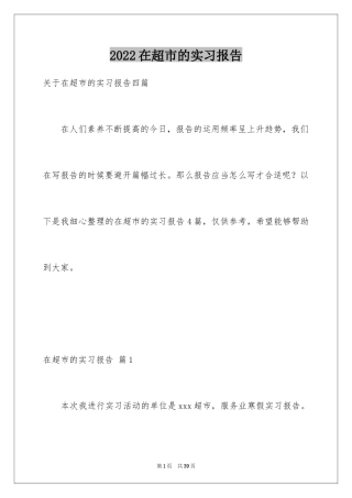 2024在超市的实习报告_5