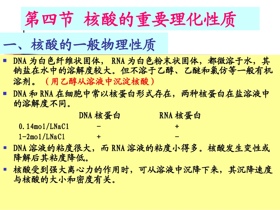 核酸的重要理化性质_第1页