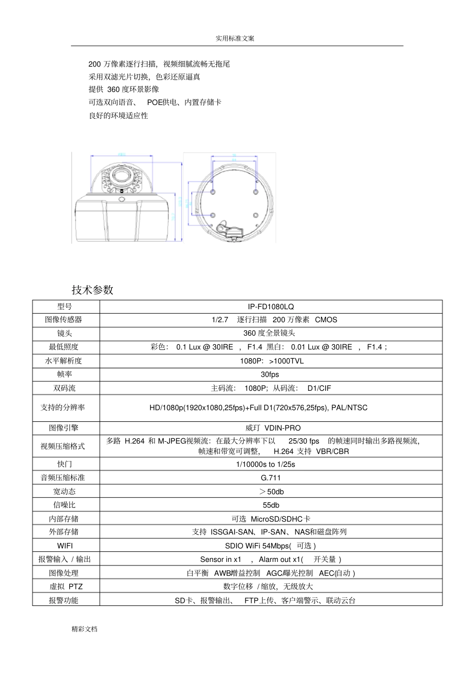 360度鱼眼全景网络摄像机_第2页