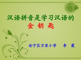 汉语拼音教学培训(1)