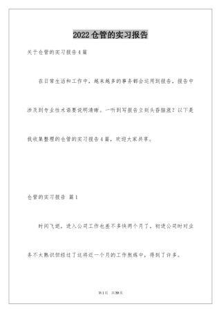 2024仓管的实习报告_7