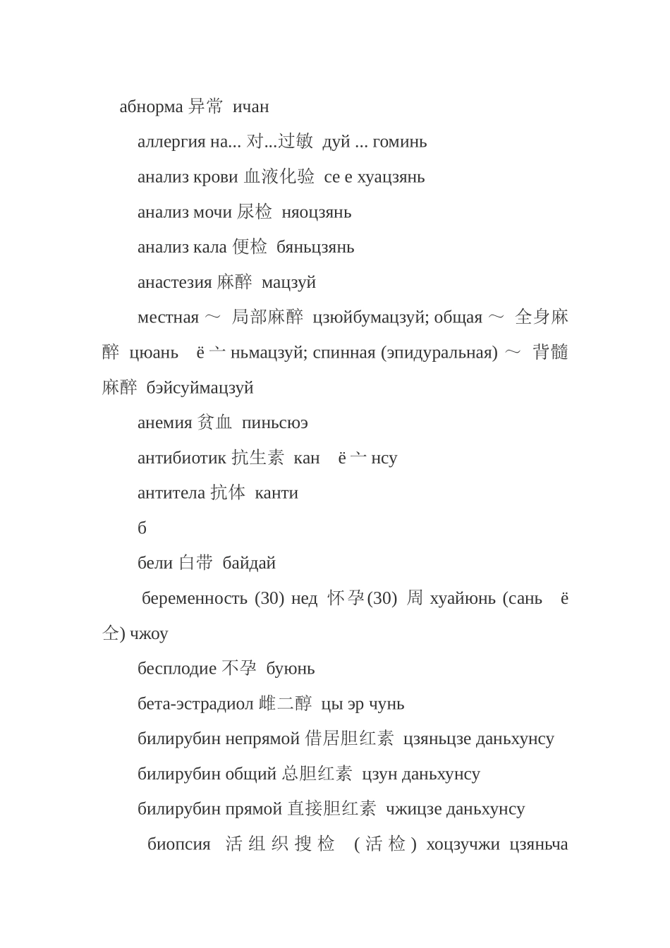 妇产科俄语词汇_第1页