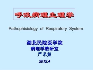 呼吸病理生理学2012