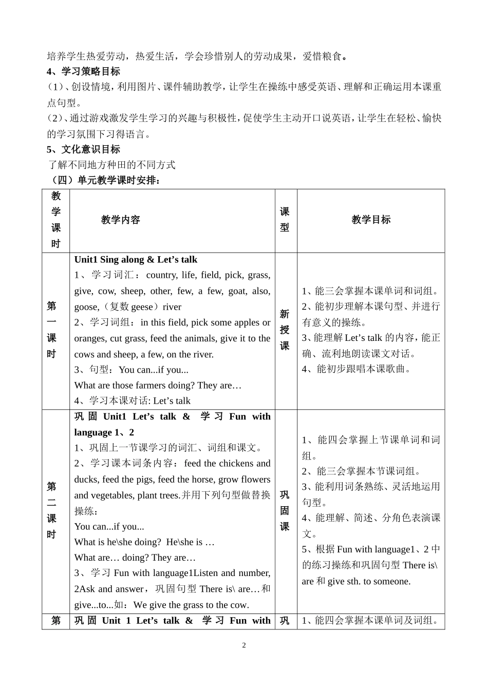 六年级上册Module1课时_第2页