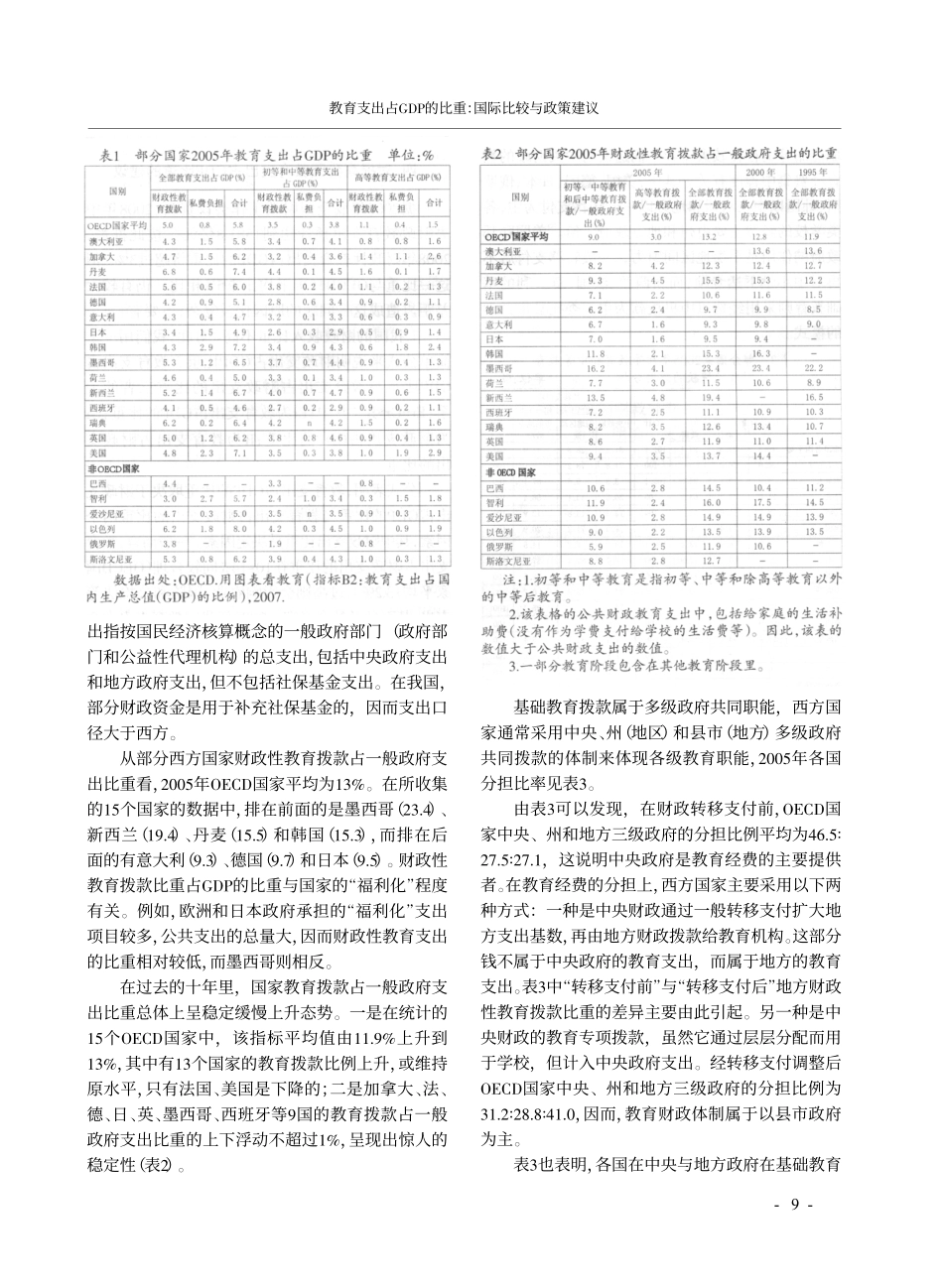 教育支出占GDP的比重_国际比较与政策建议_第2页