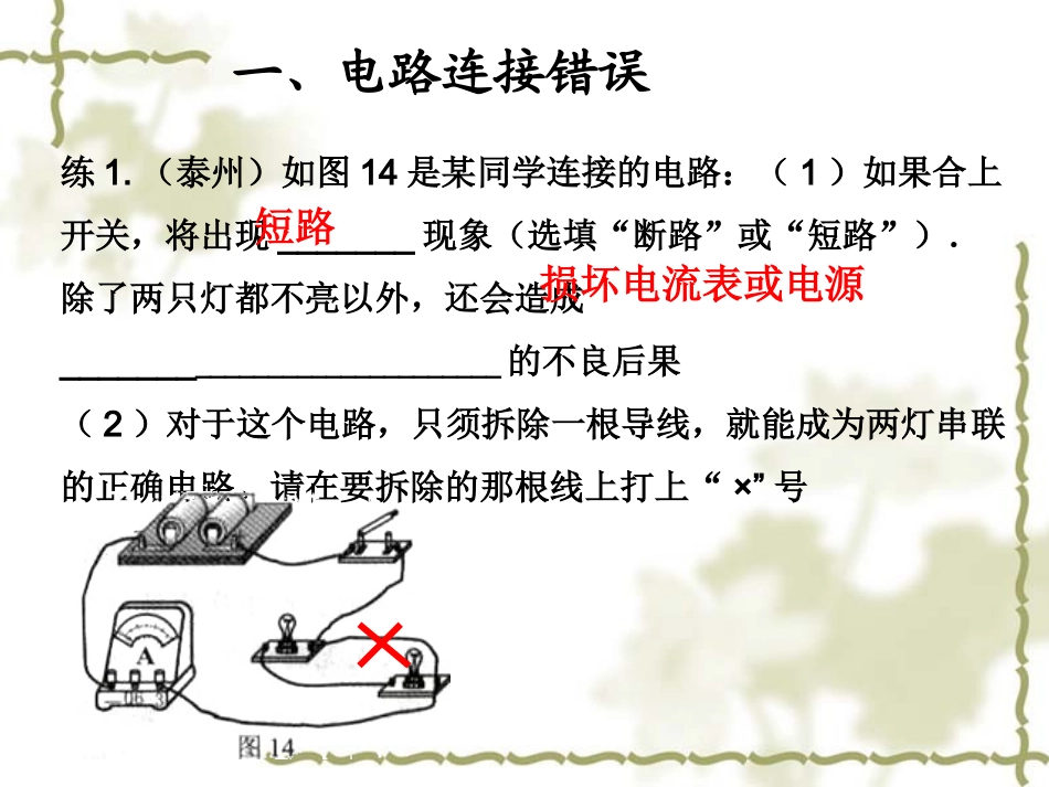 中考物理专题复习课件(公开课)：电路故障分析_第3页