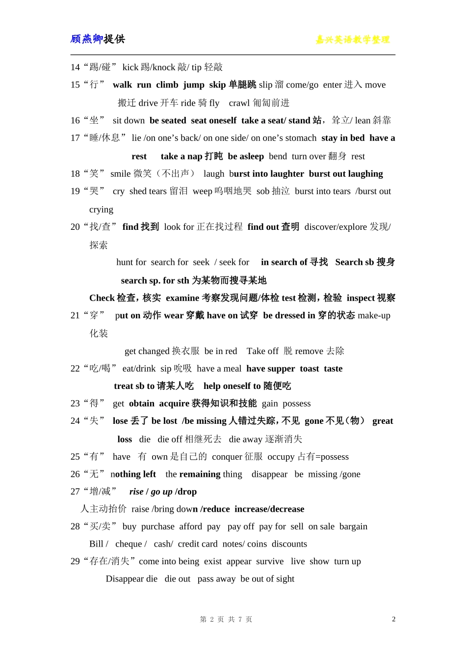 高考完形填空重点单词_第2页