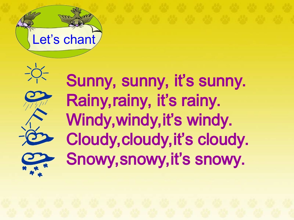 四年级英语下册Unit4It'sWarmTodayLet’stalk第三课时课件_第2页