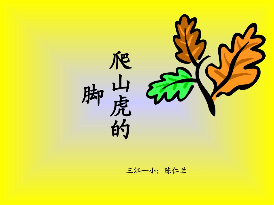 陈仁兰爬山虎的脚_第1页