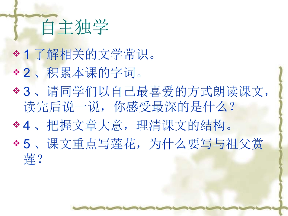 《荷叶母亲》PPT_第3页