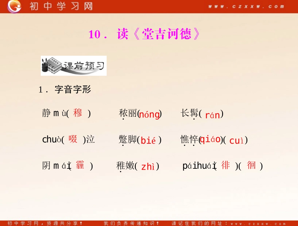 《堂吉诃德》（语文版九年级下）_第1页
