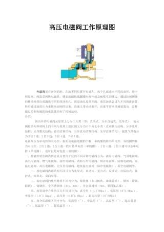 高压电磁阀工作原理