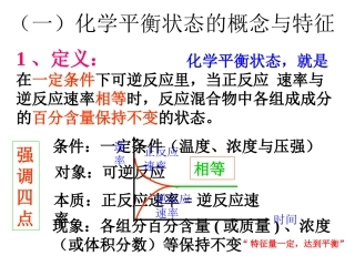 化学平衡的标志和特征