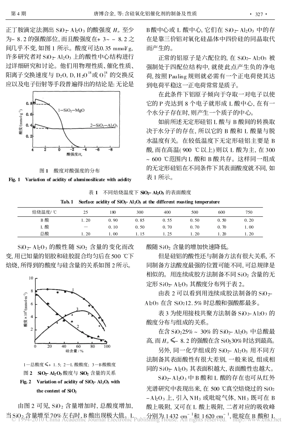 含硅氧化铝催化剂的制备及性质_第2页