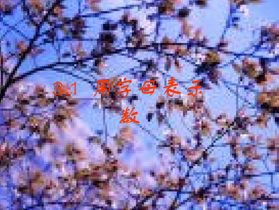 用字母表示数（第二课时）_第1页