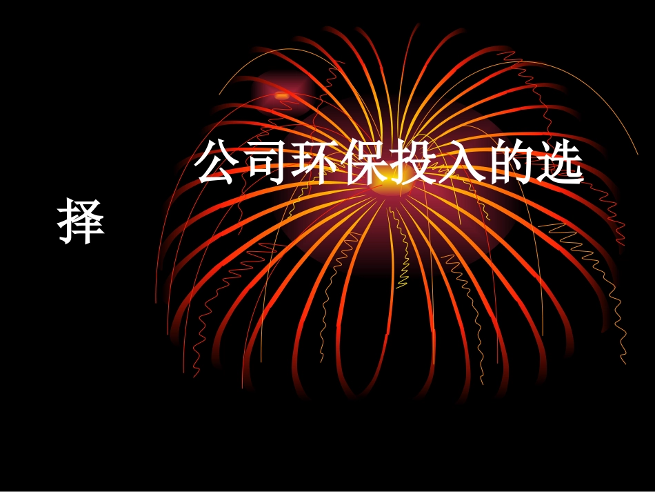 公司环保投入的选择_第1页