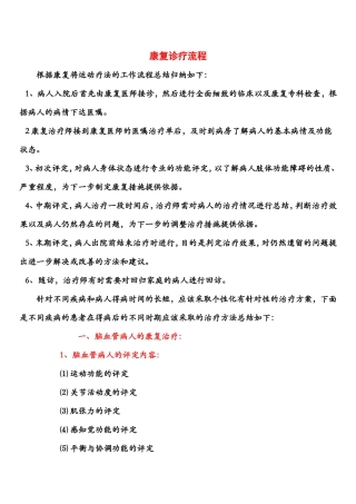 康复诊疗流程 )