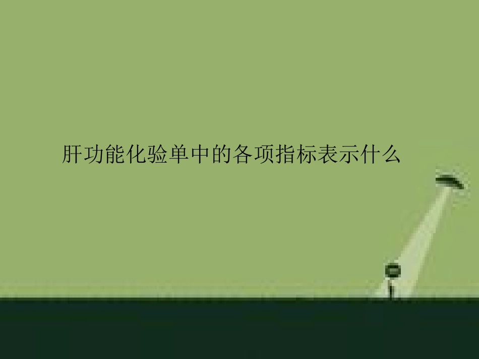 肝功能化验单中的各项指标表示什么_第1页