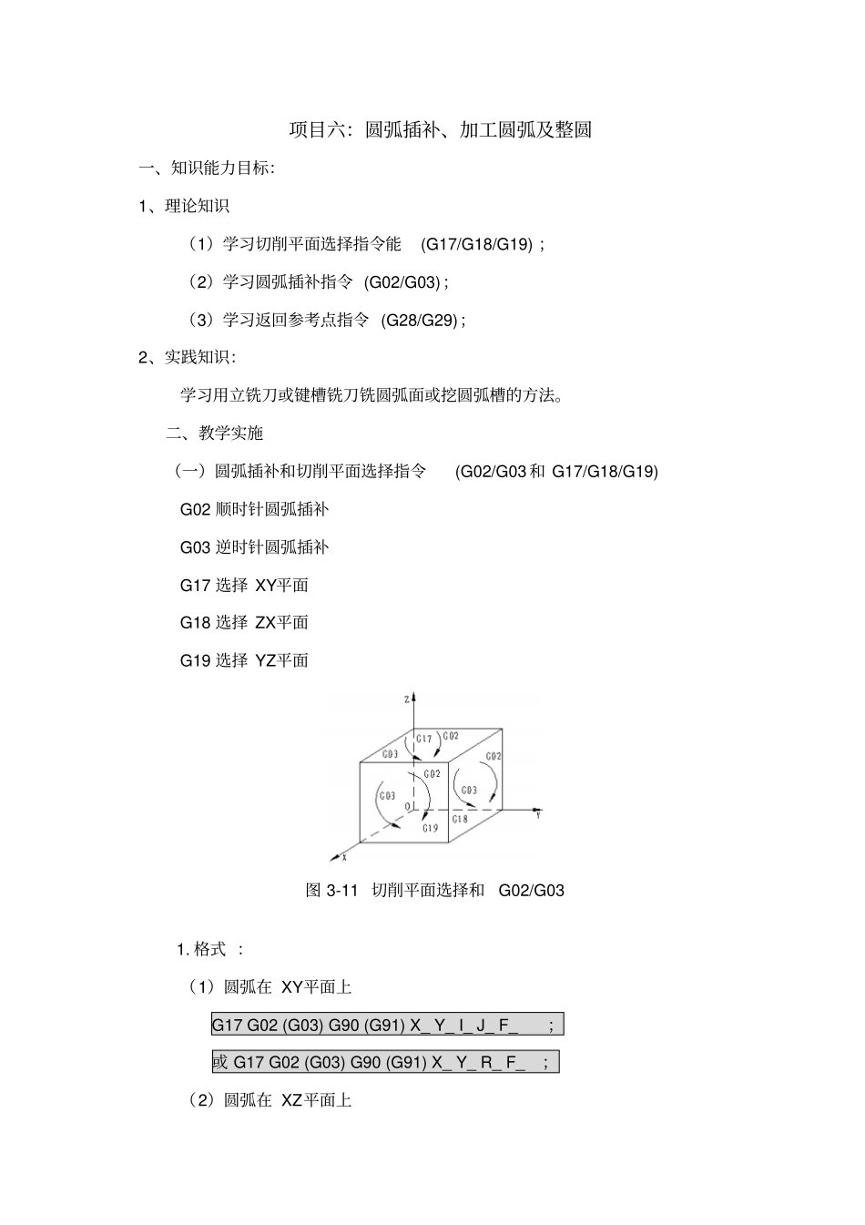 3掌握圆弧插补、加工圆弧及整圆要点_第1页