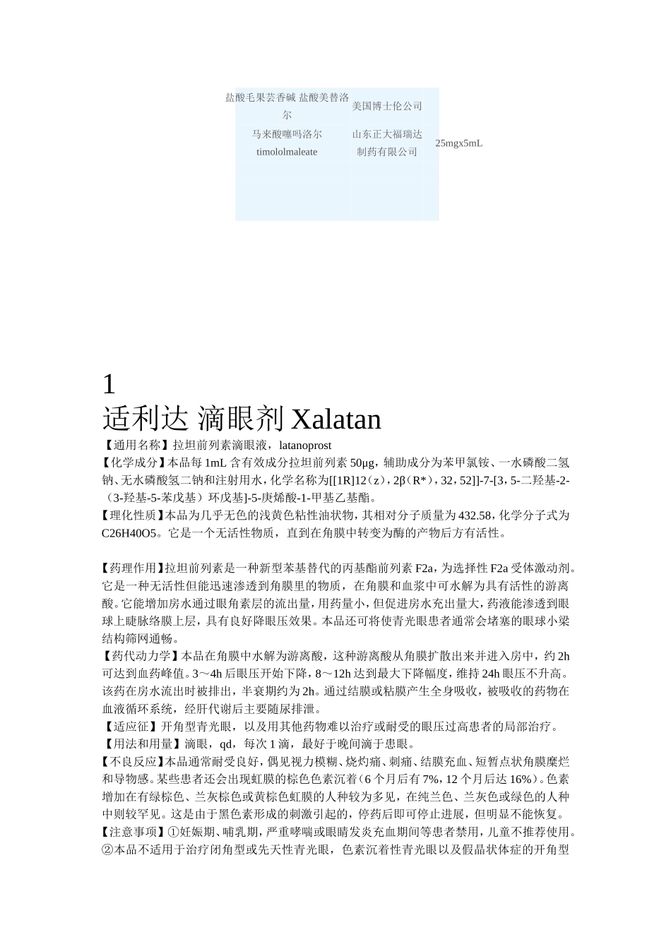 降眼压药类滴眼液_第2页