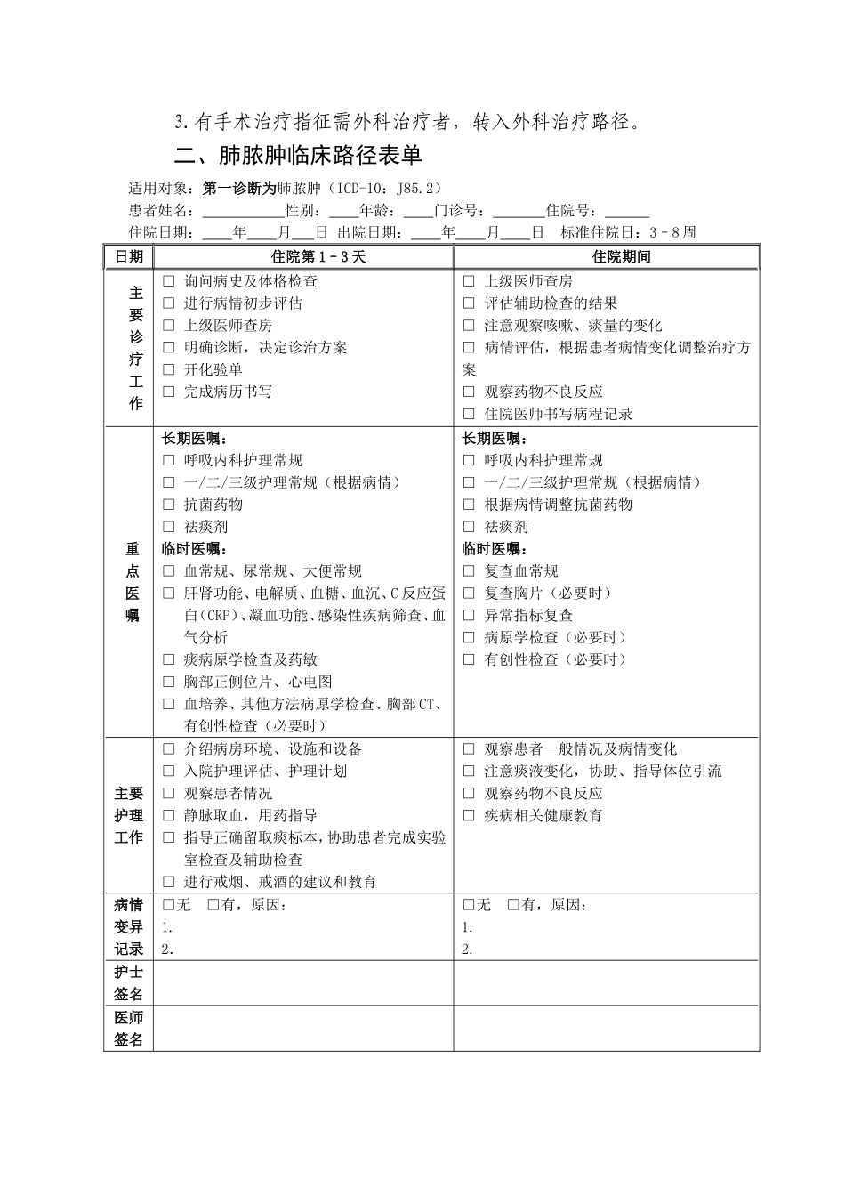 呼吸内科临床路径_第2页