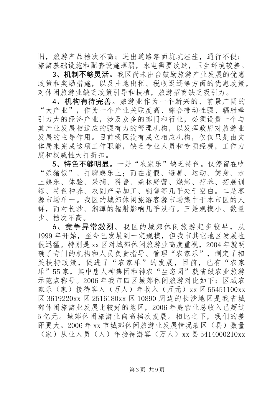 关于加快发展区城郊休闲旅游业的调研报告_第3页