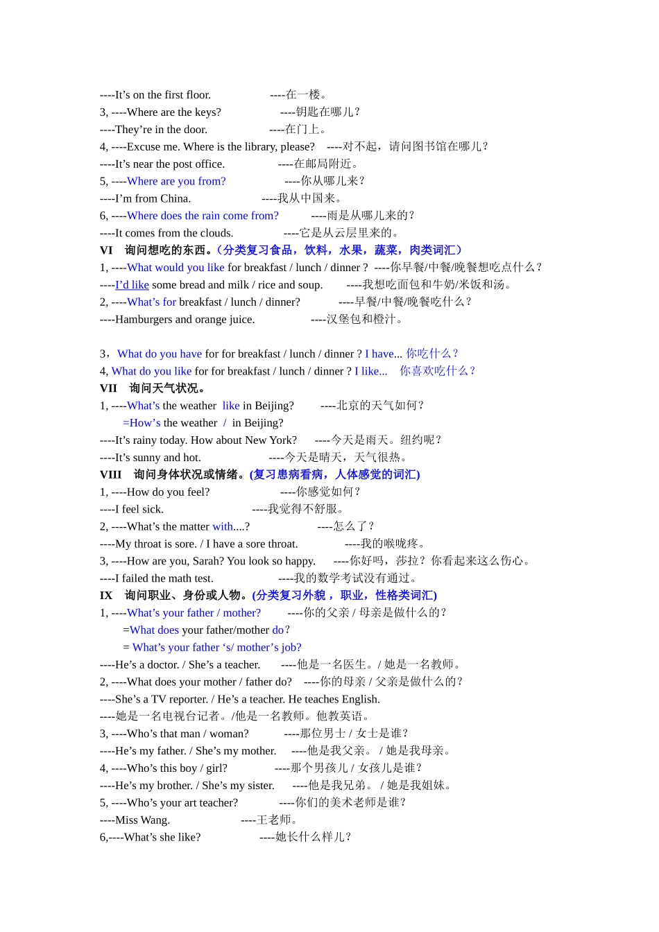 小学英语句型总复习[1]_第2页
