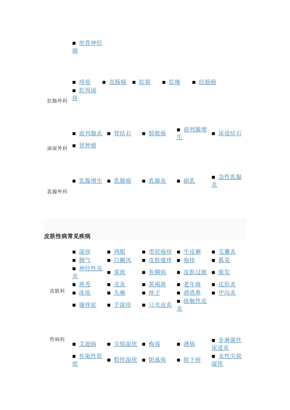 各科室常见疾病_第3页