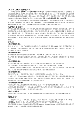 光学镜头基础知识